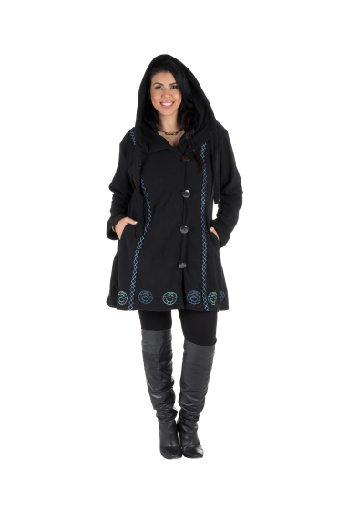Long manteau à capuche VEP0410