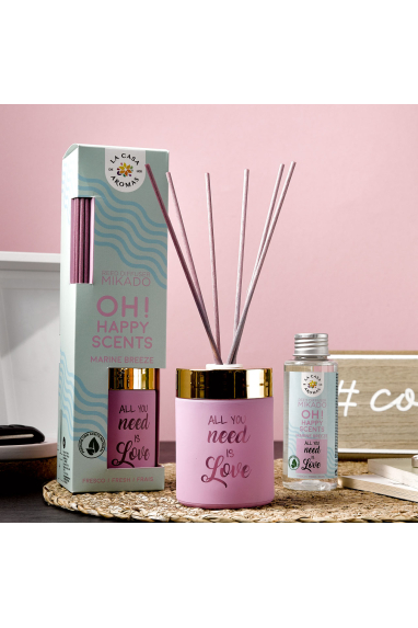 Carton de 12 mikados parfumés pour ambiance "Oh Happy Scents" - Brise Marine MIKMARINE_100