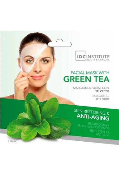 Maschera viso al tè verde - Antietà e riparatrice
