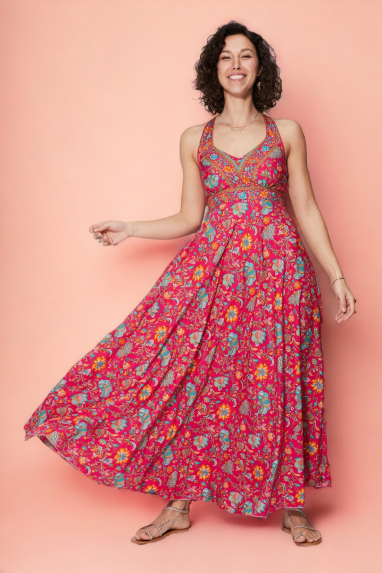 Long dress with back detail deco - MAXIPA4003P